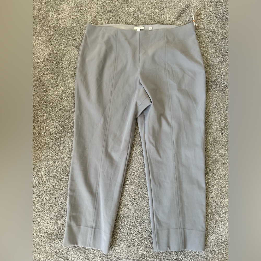 Vince Light Gray Straight-Leg Dress Pants